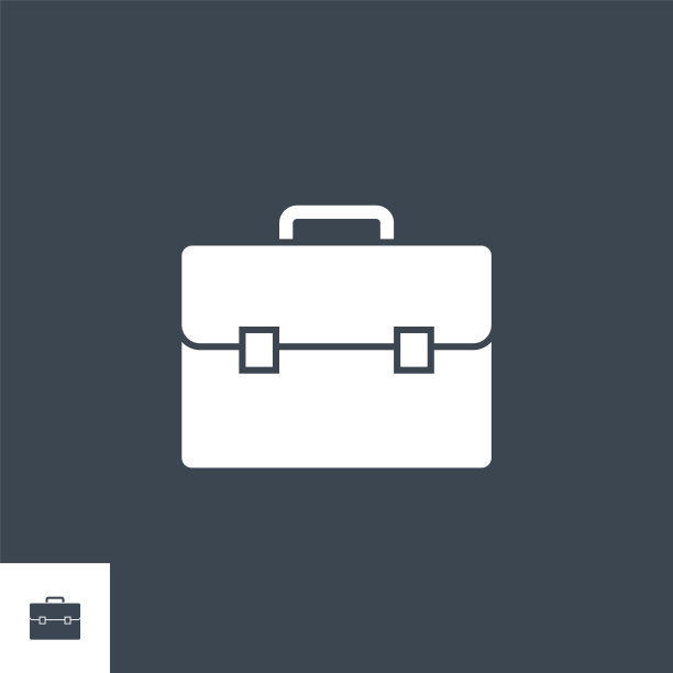 公文包平面相关的字形图标图片下载