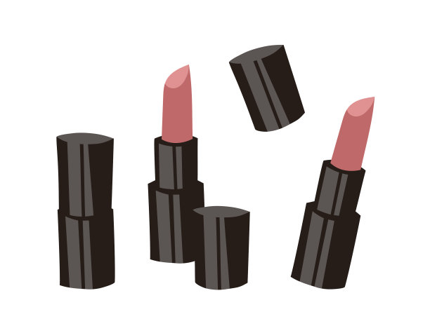 手绘卡通时尚化妆工具口红图片下载
