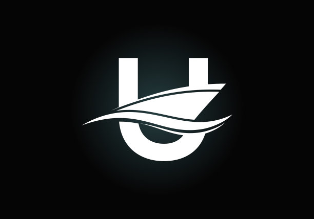 大写字母u与船游轮或船图片下载