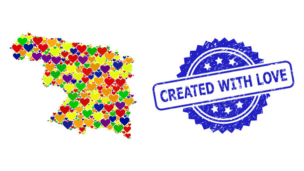 用爱创造了垃圾徽章和明亮的爱图片下载