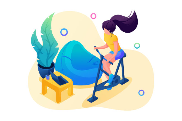 等长三维女孩在家里从事运动图片下载