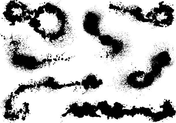 用墨水绘制的材料收集图片下载