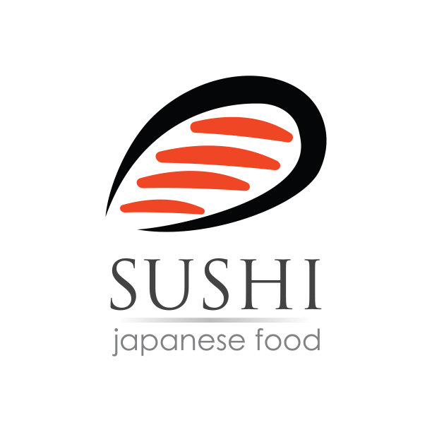 寿司标志模板为日本美食咖啡馆图片下载