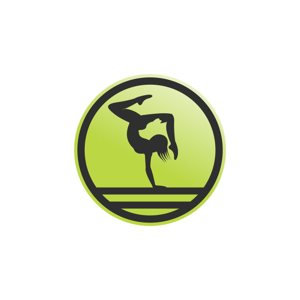 在负空间用狗的剪影做瑜伽图片下载