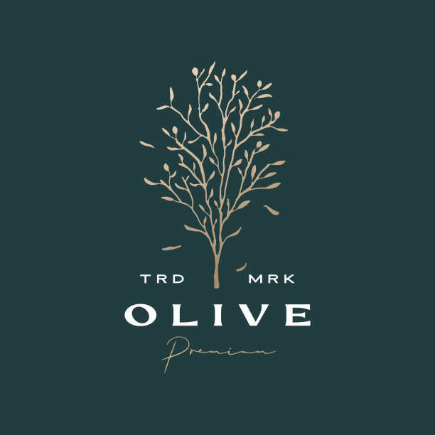 橄榄树精致美观的标志图标图片下载