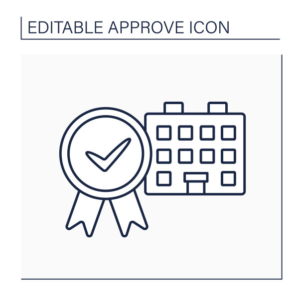 认可的房屋线图标图片下载