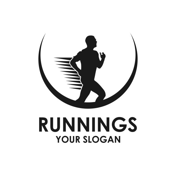 跑步标志模板运动设计图片下载