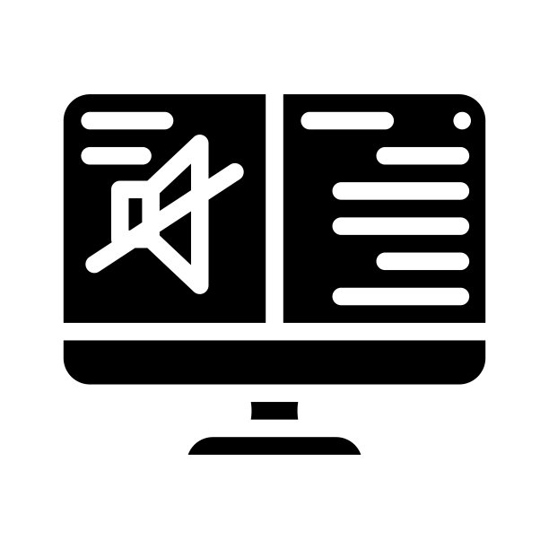 视频会议无声音Glyph图标矢量图图片下载