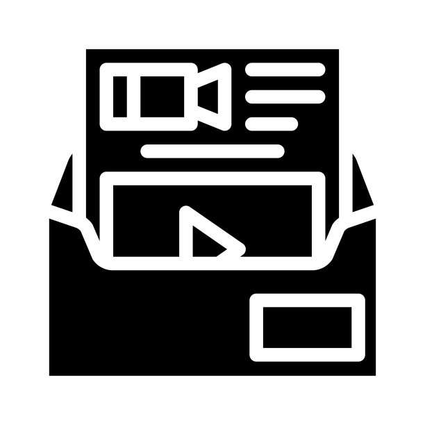 邀请视频会议符号图标矢量插图图片下载