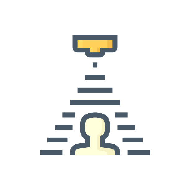 人体感应器矢量图标设计（48x48像素，可编辑描边）图片下载