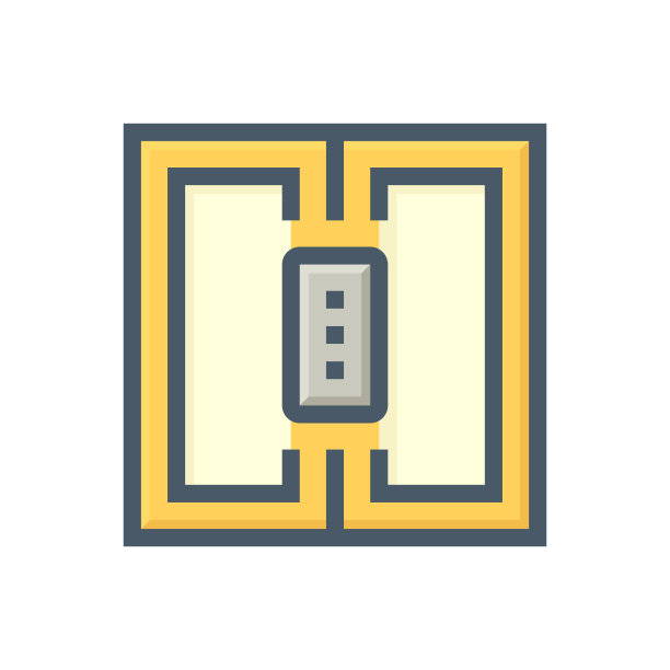 智能门锁和门矢量图标设计。48x48像素完美和可编辑的笔触。图片下载