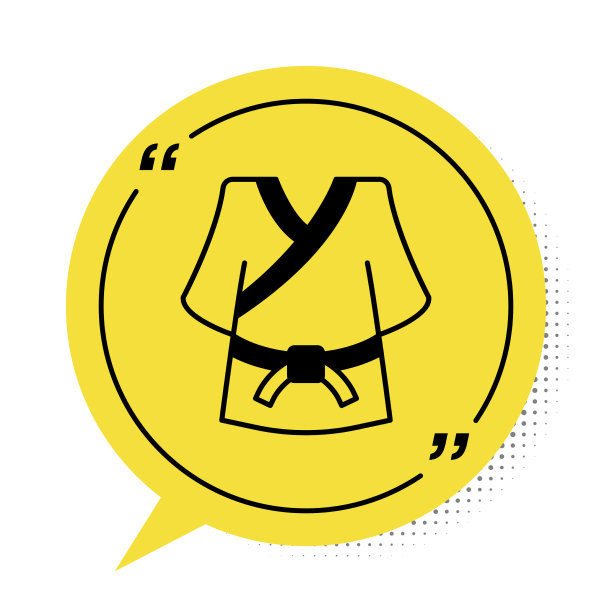 黑色和服图标孤立在白色背景图片下载