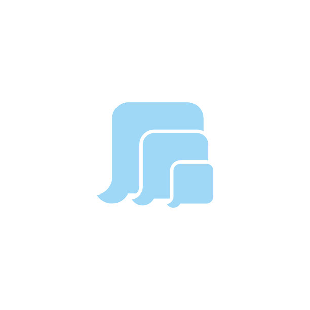 三个气泡对话框几何方形Logo图片下载