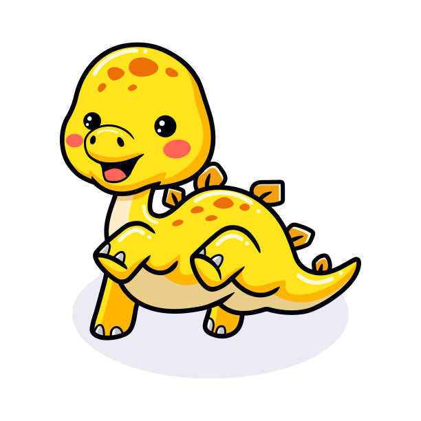 可爱的小剑龙卡通造型图片下载