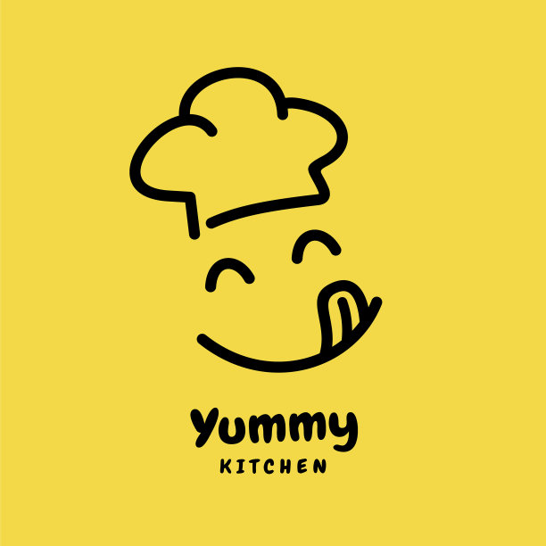 Yummy face厨师角色logo设计图片下载