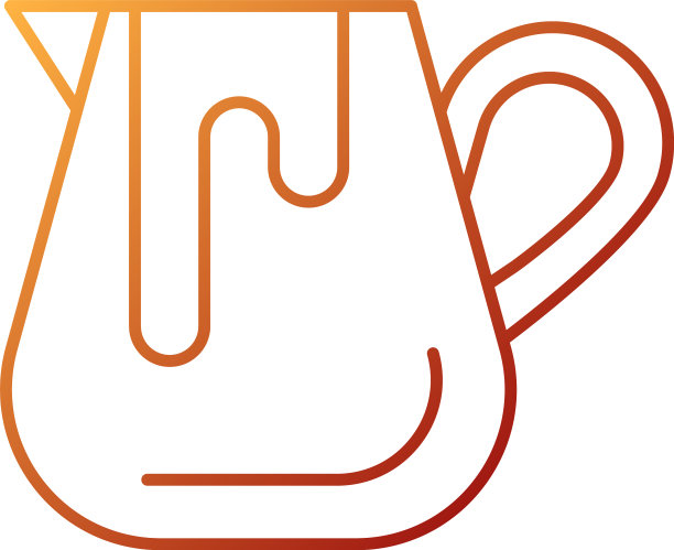 牛奶罐渐变线性图标图片下载