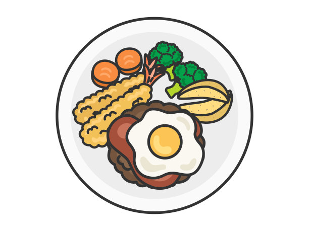 装在盘子里的汉堡牛排。图片下载