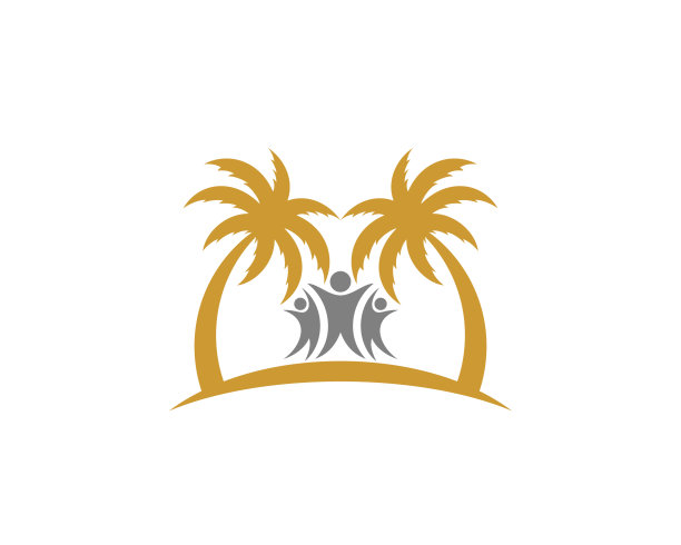 快乐的人在海滩的标志图片下载