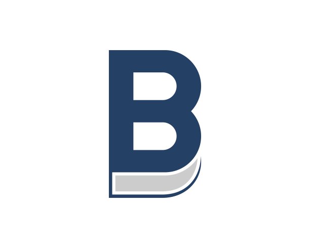 简单的教育书籍与B字母首字母图片下载