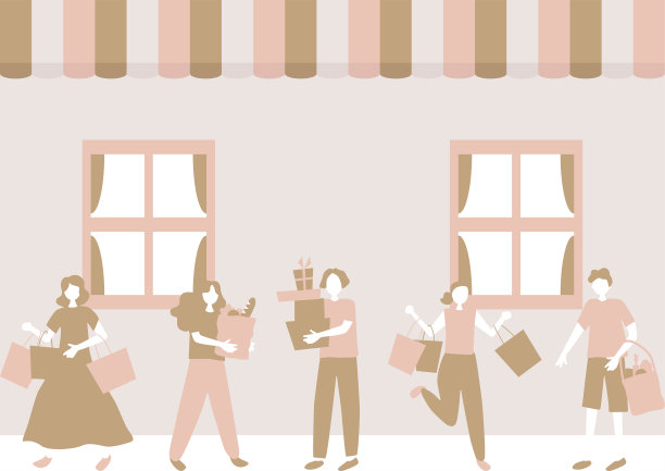 人们每天都喜欢在城市里购物图片下载