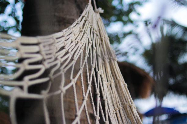 沙滩上的吊床图片下载