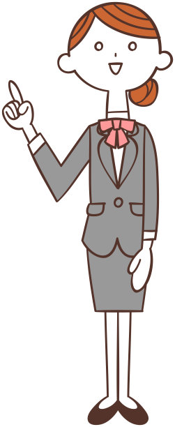 西装革履的女商人指着她的手指图片下载