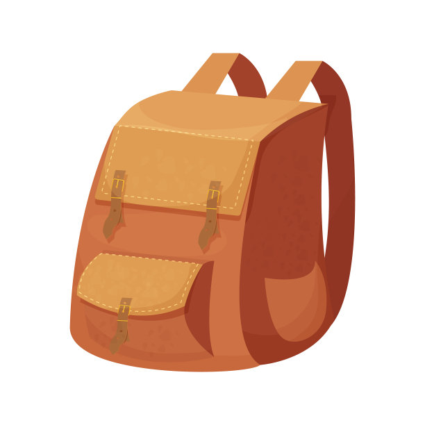 卡通风格的野营背包图片下载