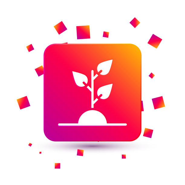 白色志愿者队植树图标孤立图片下载