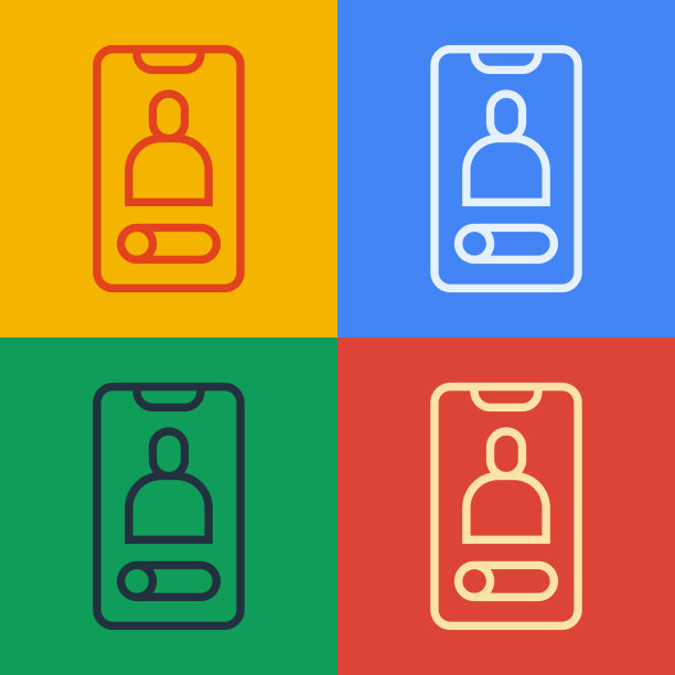 流行艺术线来电手机图标图片下载