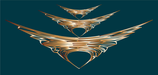 深绿色背景上的金色图案图片下载