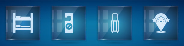 酒店客房设置床请不要打扰图片下载