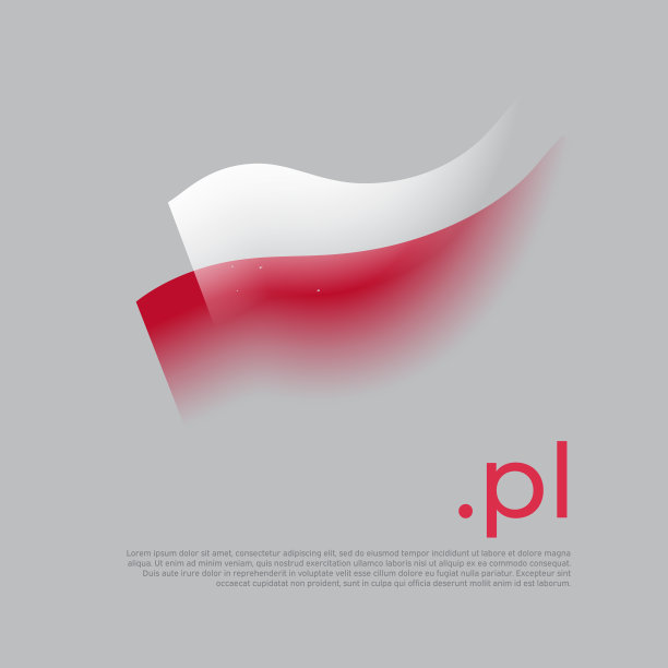 波兰国旗水彩彩色条纹磨光图片下载