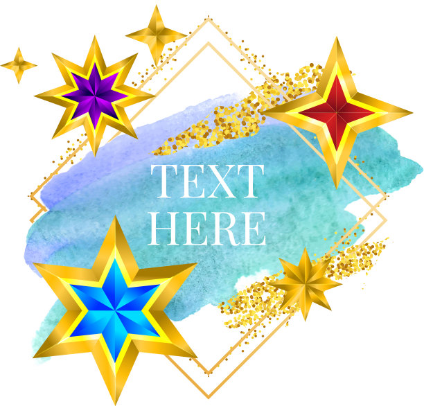 金画框油漆手绘笔触图片下载