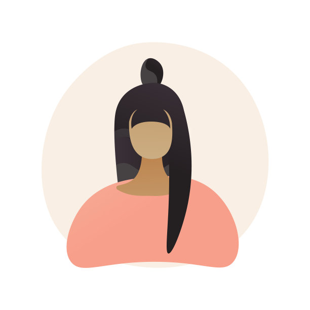 年轻无脸女子肖像概念图片下载