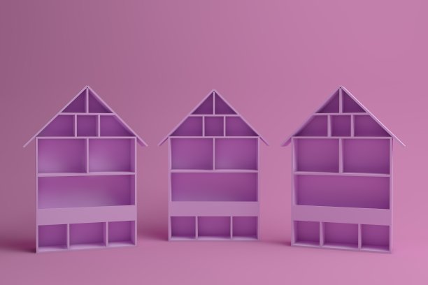 3D空货架，书架图片下载