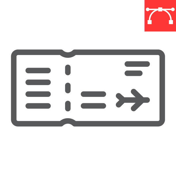 机票线图标图片下载