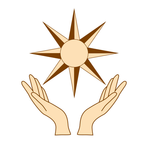 神秘画人手执太阳圈图片下载