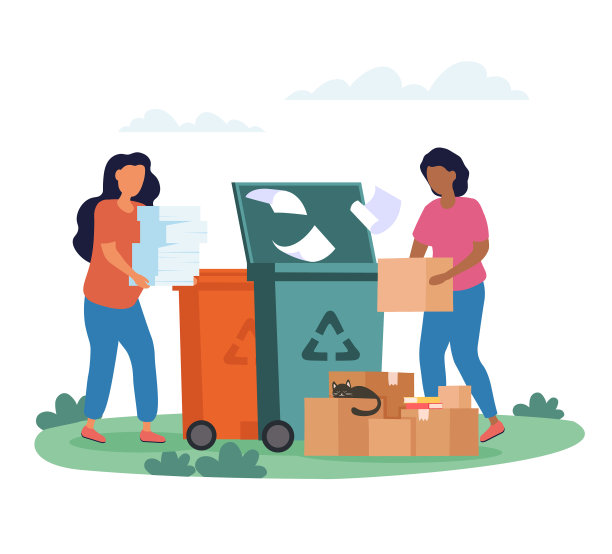 废纸回收利用概念图片下载