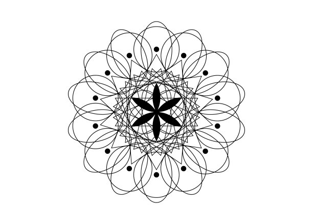 种子象征生命神圣几何标志图标图片下载