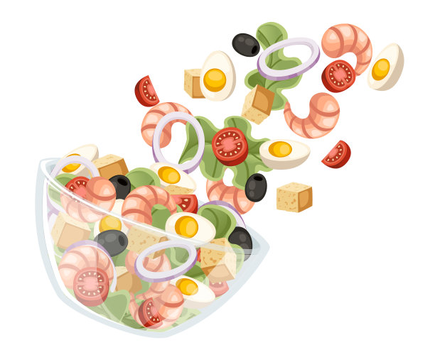 蔬菜沙拉食谱海鲜沙拉图片下载