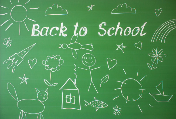 题词:回学校的孩子们的画图片下载