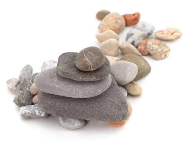 一堆五颜六色的石头。图片下载