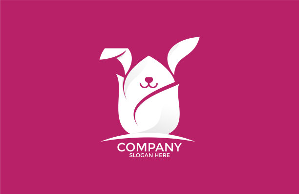 兔子莲花标志图片下载