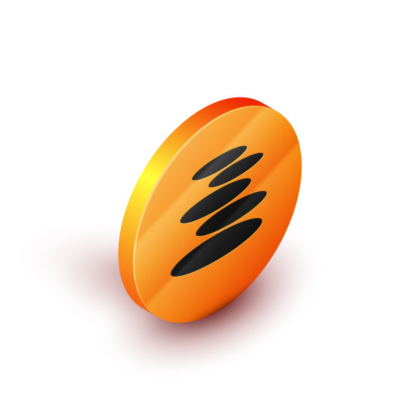 等距堆叠热石图标孤立在白色图片下载