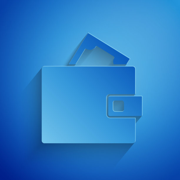 剪纸钱包与成堆的纸钱现金图标图片下载