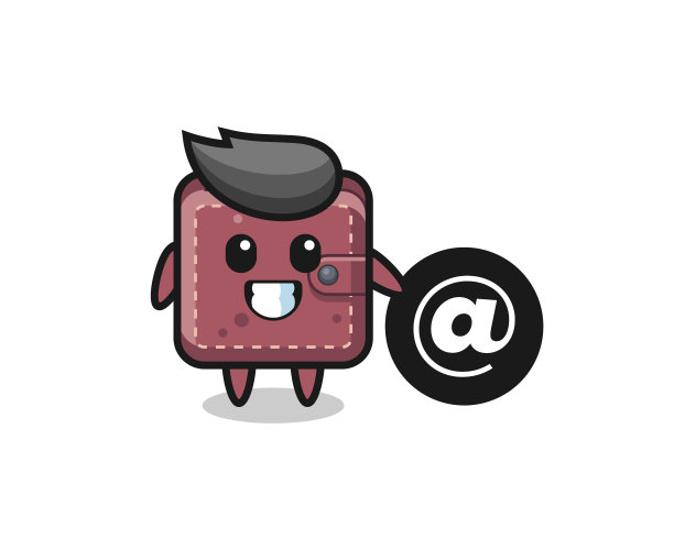 卡通皮夹站在旁边图片下载