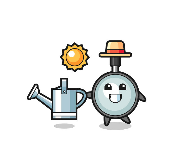 手持卡通人物放大镜图片下载