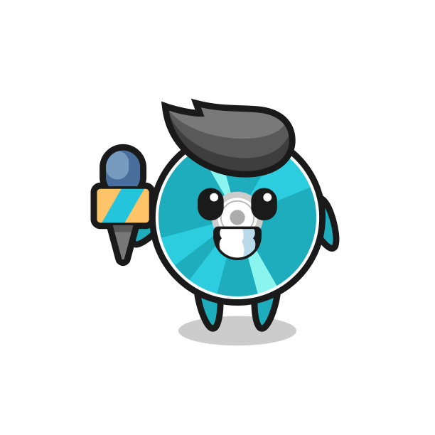 人物吉祥物光盘作为新闻图片下载