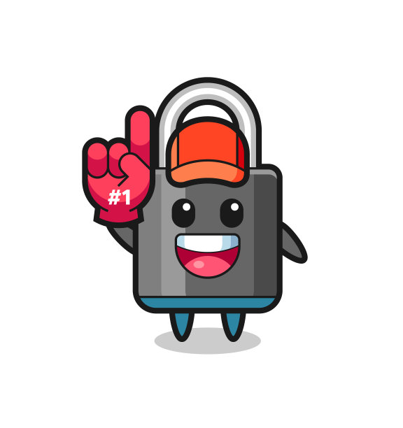 挂锁卡通一号粉丝手套图片下载