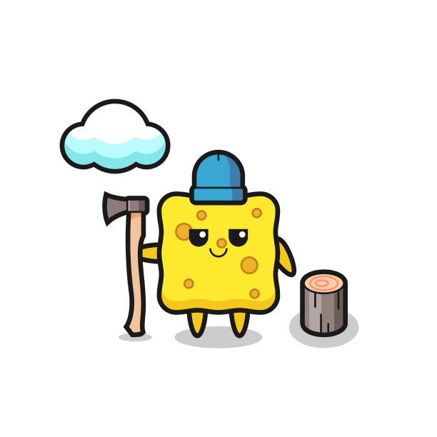 卡通人物海绵当樵夫图片下载